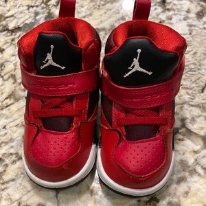 EUC baby Air Jordan red tennis shoes size 5C